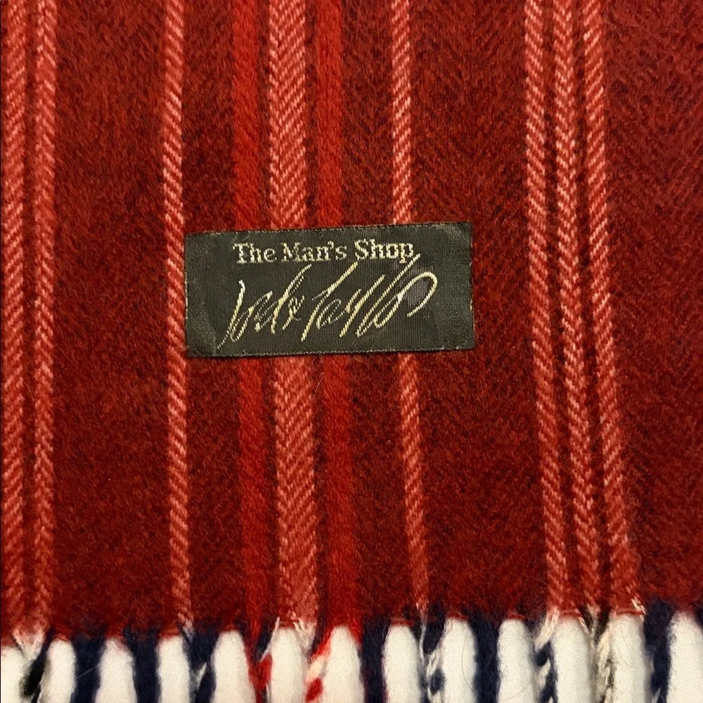 Christian Dior Monsieur Men’s Cashmaire Scarf Red Burgundy New Lord & Taylor